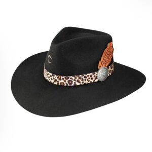 Charlie 1 Horse Heatseeker Black Felt 3 3/4" Brim Western Hat- Small